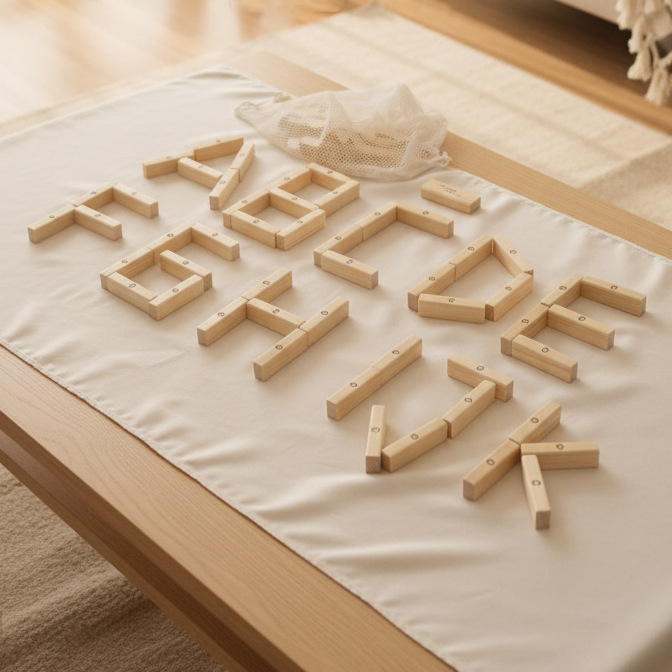 لعبة قطع خشبية تعليمية 48 قطعة | ذكاء، تركيز ومتعة بلا شاشات