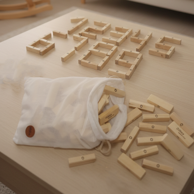 لعبة قطع خشبية تعليمية 48 قطعة | ذكاء، تركيز ومتعة بلا شاشات