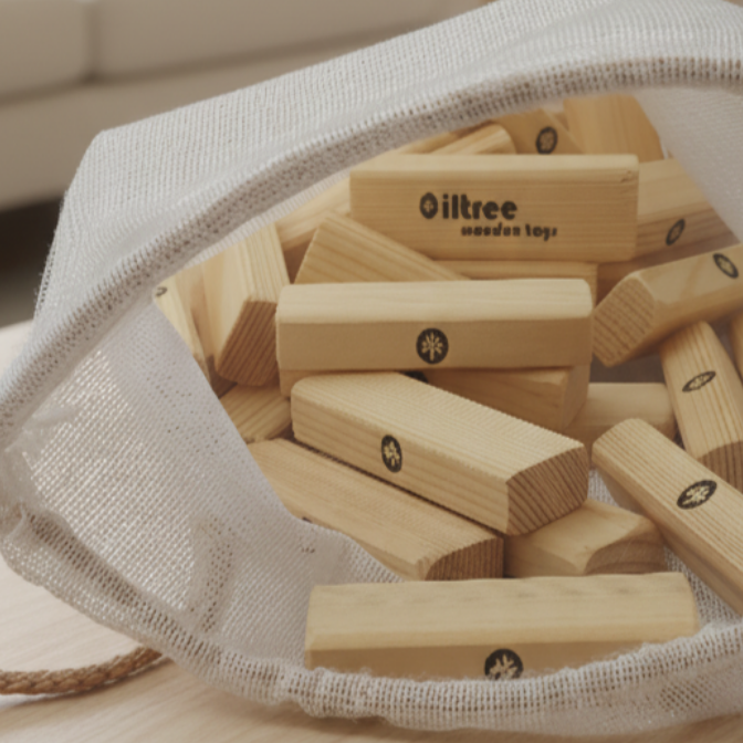 لعبة قطع خشبية تعليمية 48 قطعة | ذكاء، تركيز ومتعة بلا شاشات